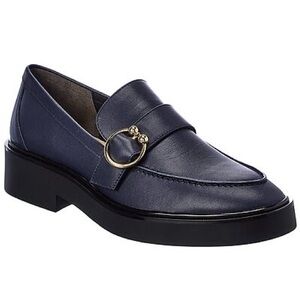Blue Stuart Weitzman Blue Brenna Leather Loafers 39.5